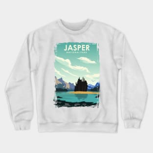 Jasper National Park Vintage Travel Art Crewneck Sweatshirt